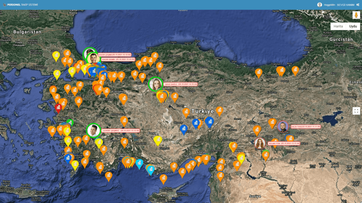 ERP12 Personel Takip Sistemi — saha ekibi ve konum takibi