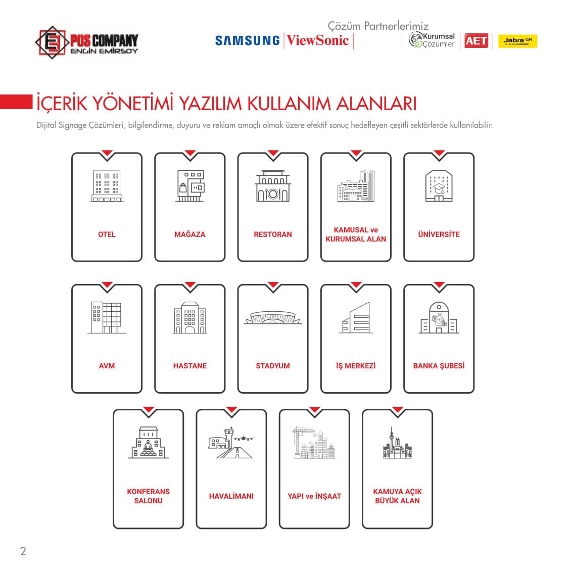 POS COMPANY — Kullanım alanları